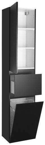 Álló szekrény, Aqualine ALTAIR AI685 állószekrény, 40x184x31cm, matt fekete