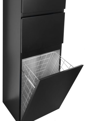 Álló szekrény, Aqualine ALTAIR AI685 állószekrény, 40x184x31cm, matt fekete