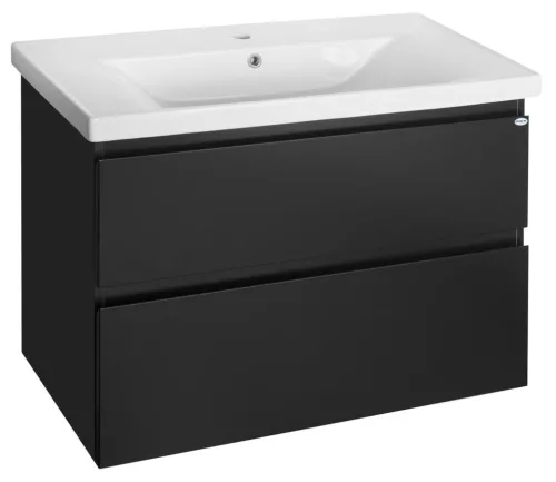 Alsó szekrény, Aqualine ALTAIR AI690 mosdótartó szekrény, 86,5x60x45cm, matt fekete
