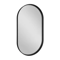   Tükör, Sapho AVONA AV400 ovális keretes tükör, 40x70cm, matt fekete