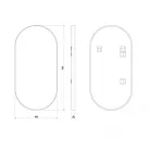 Tükör, Sapho AVONA AV400 ovális keretes tükör, 40x70cm, matt fekete