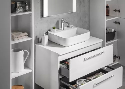 Alsó szekrény, Sapho CIRASA CR801-3030 Mosdótartó szekrény, 2 fiókkal, 79,8x52x46cm