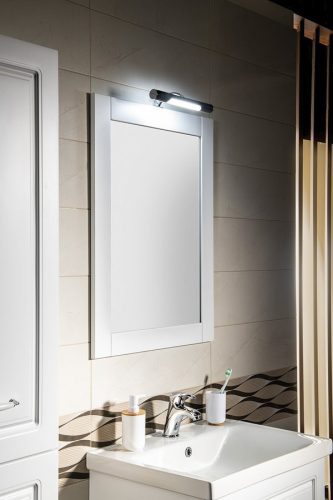 Tükör, Aqualine FAVOLO FV090 keretes tükör, 70x90cm, matt fehér