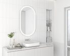 Tükör, Sapho PARGA PG600 ovális LED tükör, 60x100cm