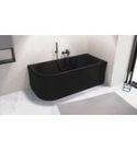 Kád, Sapho POLYSAN VIVA 78119.21 aszimmetrikus kád, jobbos, 175x80x47cm, matt fekete