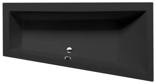 Kád, Sapho POLYSAN ANDRA R 81511.21 asszimetrikus kád, jobbos, 170x90x45cm, matt fekete