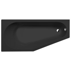   Kád, Sapho POLYSAN TIGRA 90111.21 aszimmetrikus kád, balos, 170x80x46cm, matt fekete
