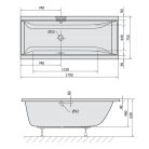 Kád, Sapho POLYSAN CLEO 94611.21 kád, 170x75x48cm, matt fekete