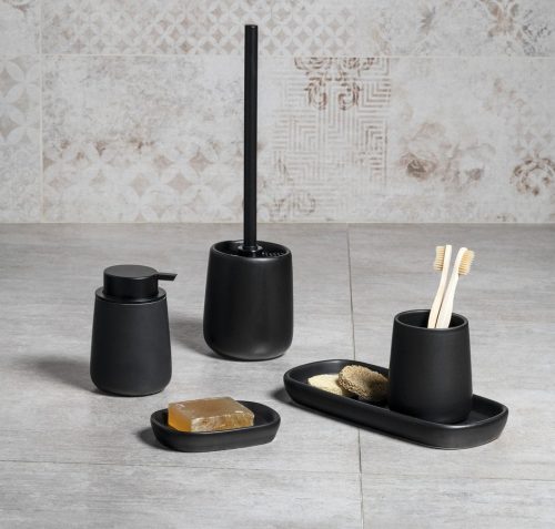 WC-kefe tartó, Aqualine NERO WC-kefetartó, fekete 08140