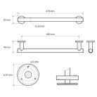 Kapaszkodó, Sapho BEMETA DARK kapaszkodó, fekete XH500B
