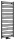 Egyenes radiátor, Sapho BRUCKNER ALBRECHT 600.118.6 radiátor, 600x1570 mm, matt fekete