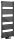 Egyenes radiátor, Sapho BRUCKNER GRUNT 600.122.6 fürdőszobai radiátor, 500x1330mm, matt fekete