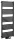 Egyenes radiátor, Sapho BRUCKNER GRUNT 600.122.6 fürdőszobai radiátor, 500x1330mm, matt fekete