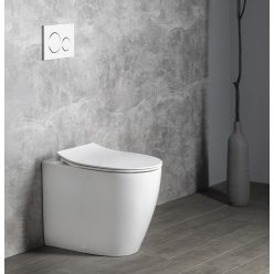   WC, Sapho SENTIMENTI 10SM10004SV álló WC Rimless, SmartFixPlus, 36x52cm