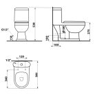 WC, Aqualine PETIT PT520 WC monoblokkos gyermek WC