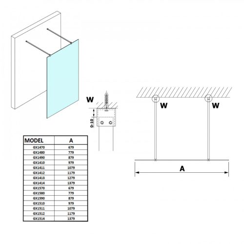 Walk-in, Sapho GELCO VARIO GX1510 Walk-In zuhanyfal, 1000x2000mm, Nordic üveg