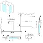 Walk-in, Sapho GELCO VARIO GX1512 Walk-In zuhanyfal, 1200x2000mm, Nordic üveg