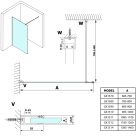 Walk-in, Sapho VARIO WHITE GX1512-07 WALK-IN zuhanyfal Nordic üveggel 1200mm, matt fehér színű Wa