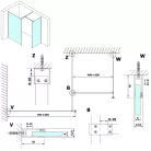 Walk-in, Sapho GELCO VARIO GX1514 Walk-In zuhanyfal, 1400x2000mm, Nordic üveg