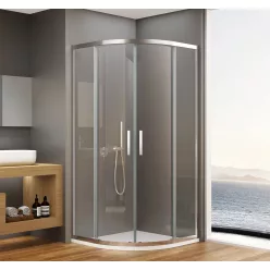   Zuhanykabin, Sapho BRUCKNER BORG 751.090.1 íves zuhanykabin, 900x900x1950mm