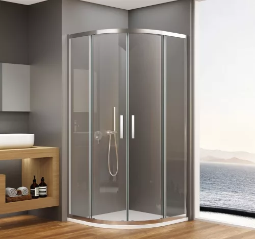 Zuhanykabin, Sapho BRUCKNER BORG 751.090.1 íves zuhanykabin, 900x900x1950mm