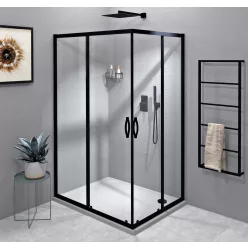   Zuhanykabin, Sapho SIGMA SIMPLY BLACK GS2190BGS2180B szögletes zuhanykabin 900x800mm, balos/jobbo