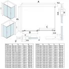 Zuhanykabin, Sapho THRON LINE SQUARE TL1270-5002 szögletes zuhanykabin szögletes görgő 120x70