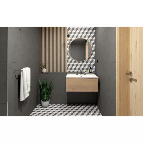 Dekorlap, Zalakerámia ZMG 32091 CEMENTI matt dekor padlómozaik 22x25