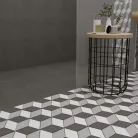 Dekorlap, Zalakerámia ZMG 32091 CEMENTI matt dekor padlómozaik 22x25