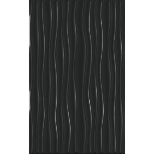 Dekorlap, Zalakerámia CARNEVAL fényes falburkoló, fekete ZBK 42603