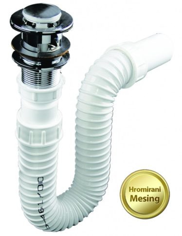 Mosdó szifon, Sanotechnik 11425 Flexibilis csőszifon clikk-clakk