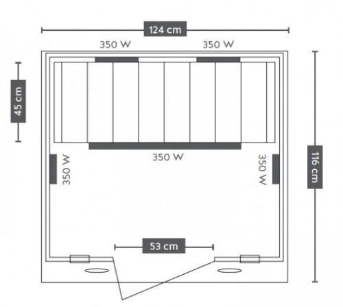 Szauna, Sanotechnik 60615 CARMEN infrakabin, kétszemélyes