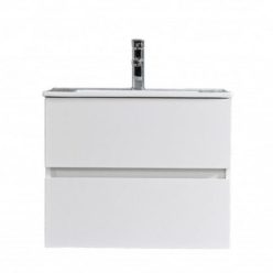   Alsó szekrény, Sanotechnik HT60101 CORBO 60 függesztett alsóbútor mosdóval, fehér