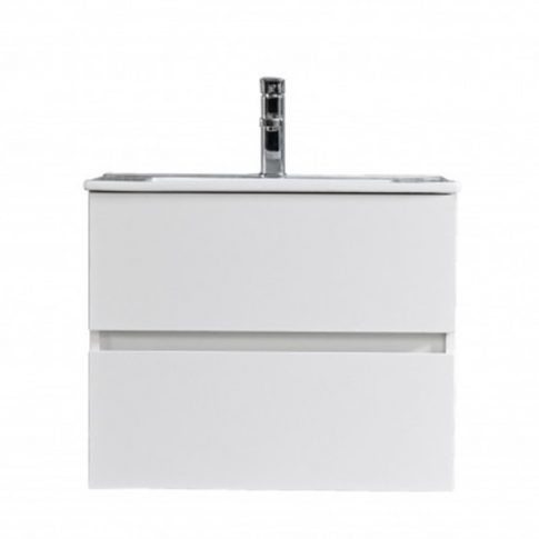 Alsó szekrény, Sanotechnik HT60101 CORBO 60 függesztett alsóbútor mosdóval, fehér