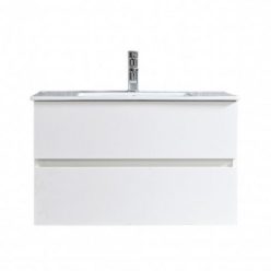   Alsó szekrény, Sanotechnik HT80101 CORBO 80 függesztett alsóbútor mosdóval, fehér