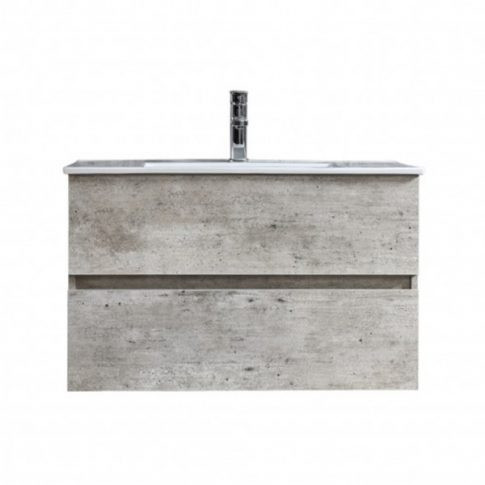 Alsó szekrény, Sanotechnik HT80102 CORBO 80 függesztett alsóbútor mosdóval, antik szürke