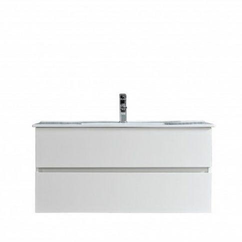 Alsó szekrény, Sanotechnik HT10101 CORBO 100 függesztett alsóbútor mosdóval, fehér