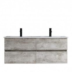   Alsó szekrény, Sanotechnik HT10122 CORBO 120 függesztett alsóbútor mosdóval, antik szürke