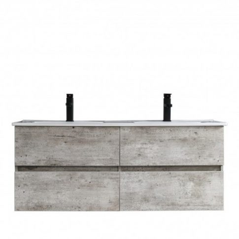 Alsó szekrény, Sanotechnik HT10122 CORBO 120 függesztett alsóbútor mosdóval, antik szürke