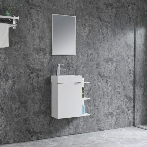 Komplett fürdőszobabútor, Sanotechnik HT55000 CLOUD bútorszett, fehér