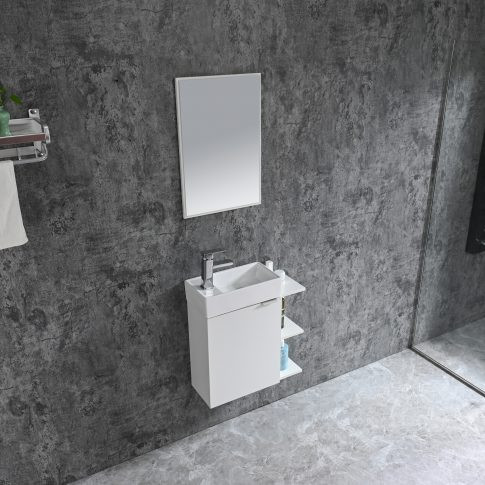 Komplett fürdőszobabútor, Sanotechnik HT55000 CLOUD bútorszett, fehér