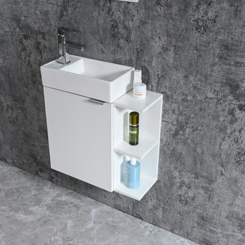 Komplett fürdőszobabútor, Sanotechnik HT55000 CLOUD bútorszett, fehér