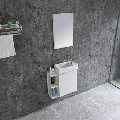 Komplett fürdőszobabútor, Sanotechnik HT55000 CLOUD bútorszett, fehér