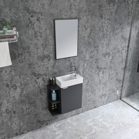 Komplett fürdőszobabútor, Sanotechnik HT55001 CLOUD bútorszett, antracit