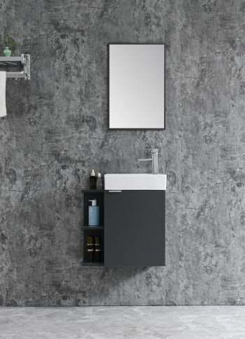 Komplett fürdőszobabútor, Sanotechnik HT55001 CLOUD bútorszett, antracit