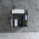 Komplett fürdőszobabútor, Sanotechnik HT55001 CLOUD bútorszett, antracit