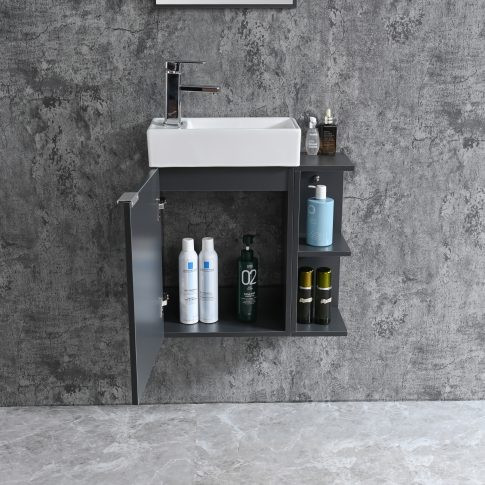 Komplett fürdőszobabútor, Sanotechnik HT55001 CLOUD bútorszett, antracit