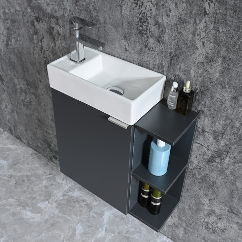 Komplett fürdőszobabútor, Sanotechnik HT55001 CLOUD bútorszett, antracit