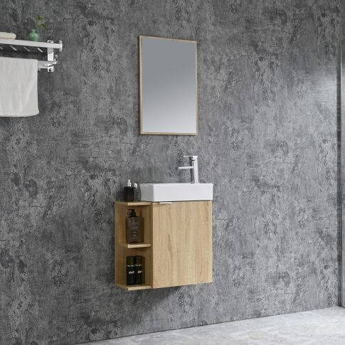 Komplett fürdőszobabútor, Sanotechnik HT55002 CLOUD bútorszett, fautánzat