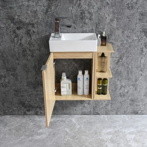 Komplett fürdőszobabútor, Sanotechnik HT55002 CLOUD bútorszett, fautánzat